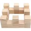 Cubo de Haya Personalizado Bloque de Madera DIY Pintura Rompecabezas Decorativo Producción Artesanal Cuadrado de Bloque de Madera Artesanía Bloque de Madera