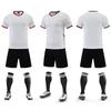 Uniforme de entrenamiento de fútbol de manga corta al por mayor rápido traje de uniforme de fútbol para hombres y mujeres de manga corta camiseta infantil imprimible transfronteriza competición