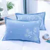 Funda de almohada de algodón puro con botones a presión, una sola pieza, adecuada para almohadas de jardín de infancia y de estudiante, 35* Algodón de gasa para niños