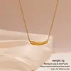 Moderna Elegante Versátil de Nicho Accesible Lujo Cadena para Clavícula Moda de Gama Alta Chapado al Vacío Oro de 18K Collar con Colgante para Mujeres
