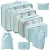 Conjunto de Bolsas de Armazenamento para Viagem Transfronteiriça com Sete ou Oito Peças, Bolsa de Armazenamento para Viagem de Negócios, Bolsa de Armazenamento de Grande Capacidade, Conjunto de Armazenamento à Prova d'Água