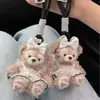 Chaveiro Lanyard Pingente Boneco de Pelúcia Urso Shirley Rose Duffy Fofo de Outono e Inverno Presente de Aniversário para Casal