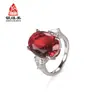 Anillo Retro de Plata de Ley S925 con Diamante Mosang Anillo de Imitación de Diamante Red Social para Mujer Accesorios de Moda Ins Versátiles Personalidad Regalo