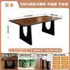 Mesa Larga de Madera Maciza Escritorio Sencillo Mesa de Comedor para Sala de Estar en Casa Mesa Rectangular para Computadora Mesa Francesa Medieval Escritorio de Oficina