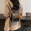 Mochila Retro de Moda Color Contrastante Mate para Mujer 2025 Nueva Tendencia La Más Fácil de Combinar Bolso de Mano para Viajes Cotidianos Bolso Casual para Mujer