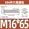 Ventas Directas de Fábrica M3-M12 GB 304 acero inoxidable Tornillo hexagonal exterior cabeza hexagonal tornillo hexagonal