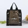 Bolsa de Mão Plástica Atacado Preto Transparente Impermeável Fecho Necessaire PVC Espessado Simples Sacola de Compras para Cosméticos