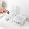 Caja de almacenamiento de clips para papel de escritorio de dormitorio, caja organizadora para estudio y oficina, clip de cola larga, caja organizadora para memorias USB, caja de almacenamiento para esponjas de maquillaje