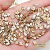 Venta al por mayor Celebridad de Internet Manicura Champagne Joyería de Diamantes Súper Brillante Maillard Rectangular Gota de Agua Diamante de Uña Forma Especial Punta Inferior