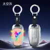 Llavero Popular a Color Transfronterizo Encendedor Eléctrico con Iluminación Siete Colores, Encendedor de Cigarrillos Recargable de Hilo de Tungsteno, Encendedor Eléctrico de Metal