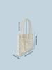Bolso Tejido a Mano Personalizado con Cuentas Bolso Metálico Brillante Retro Bolso de Lentejuelas y Perlas Bolsa de Compras Bolso Clutch de Hombro