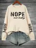 Sudadera Transfronteriza No del Estilo Tradicional de Hoy, Ropa Deportiva Estampada con Letras, Top Versátil Retro para Mujer, Polar Casual a la Moda