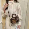 Bolsa de mão de bolinhas para o dia a dia transfronteiriça, nova bolsa Boston retrô estilosa feminina, bolsa elegante de ombro único transversal