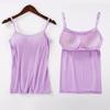Camisole Feminina de Modal Sem Aro Tudo-em-Um com Bojos Versão Atualizada Camisa Base para Yoga Lingerie Lote de Fabricante