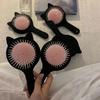 Pente para Meninas Pente Fofo Orelha de Gato Almofada de Ar Preto Portátil Meridiano Cápsula de Ar Pente Longo Pente de Massagem para Cabelo