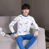 Conjunto de ropa interior térmica de algodón puro para niñas de otoño, conjunto de ropa interior cálida para adolescentes, pijamas para niños, camisetas y pantalones térmicos para niños