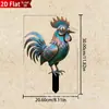 Novas decorações coloridas de animais transfronteiriças, como galos e borboletas, feitas de arte em ferro para decoração de jardim e pátio e arranjo de paisagem pastoral.