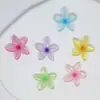 Flores de Cinco Pétalos Graduadas Color Hielo Dibujo Animado Piezas de Accesorios DIY para Zuecos, Kit de Materiales con Pegamento Crema Resina Piezas Pequeñas