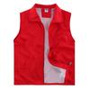 Chaleco grueso liso Fujian Xiamen con imagen impresa actividad secado rápido interior con malla doble grueso rojo uniforme de trabajo