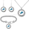 Conjunto Mais Quente da Amazon de Pulseira, Colar e Brincos de Futebol NFL