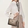 Bolso de hombro informal, estilo retro europeo y americano, de PU, multicapa, monedero, sencillo, color sólido, elegante, estilo occidental.