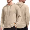 Sudadera con capucha de manga larga para hombre, jacquard texturizado, para fitness deportivo, para exteriores, para correr, corte ajustado, de Amazon Europa y América