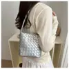 Bolso de Mano Cuadrado Pequeño Estilo Coreano de Moda Transfronterizo para Mujer, Bolso de Hombro de Tejido Ligero de Lujo Nuevo Verano 2026, Bolso de Hombro de Moda