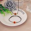Pulsera de acacia roja con frijol rojo, collar ajustable, joyería de ágata roja, venta directa de fábrica, joyería que combina con todo.