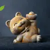 [Gato da Sorte] Enfeites Artesanais de Ferro Fundido, Mascotes de Loja, Decoração de Mesa da Fortuna, Presentes de Inauguração