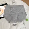 Pantaletas acanaladas suaves y texturizadas de estilo japonés para mujer, de cintura media con ribete de encaje, hipoalergénicas y cómodas, calzones de algodón 10A con entrepierna extendida