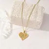 Accesorios Más Vendidos Europeos y Americanos Collar de Amor de Acero Inoxidable Diseño de Pareja Collar de Acero Titanio de Doble Cara Que No Se Desvanece Cadena para Clavícula