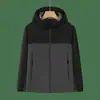 Jaqueta Color Block Fina 100% Fibra de Poliéster Masculina e Feminina para Uso Externo, à Prova de Vento, Respirável e Versátil