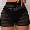 2026 Nuevo Calzoncillo Boxer de Malla Color Sólido Sexy para Deporte Playa Bikini Traje de Baño para Mujeres