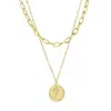 Chique de Celebridade da Internet Nicho Dourado Multi-camadas Colar de Moedas Elegante Versátil Corrente para Clavícula Corrente de Pescoço Destacável Luxo Acessível