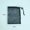 Bolsa de Armazenamento de Nylon com Cordão de Rede Preta Comum Bolsos com Cordão Portátil para Casa Viagem Sacola de Embalagem Atacado