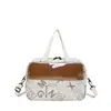 Bolso de Mano Cuadrado Pequeño de Estilo Coreano de Moda Transfronterizo para Mujer, Bolso de Hombro Nuevo de Patchwork de PVC para Verano 2026, Bolso Cruzado Versátil