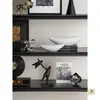 Sala de Estar Minimalista Moderna Nicho de Prateleira Aberta Itens de Decoração de Obras de Arte Quarto Modelo Hotel Estudo Estilo Italiano Mobiliário Macio