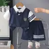 Conjunto de Verano para Niños 2026 Estilo Nuevo Ropa Estilo Academia Infantil Moda Bebé Verano Casual Manga Corta Conjunto de Dos Piezas