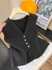 Chaleco de Punto sin Mangas para Mujer Otoño 2025 Color Sólido Ropa de Abrigo Otoño e Invierno Moda de Alta Gama Estilo Nuevo