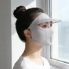 Máscara de Proteção Solar de Seda Gelada Upf500+, Proteção Ocular Sem Costura com Sensação Gelada, Respirável, de Aparência Elegante, Fina, Máscara Respirável para Primavera e Verão