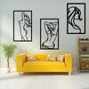 Arte Minimalista Pintura Decorativa Feminina Linha Simples Pintura em Ferro Abstrata Pendente de Parede Decoração de Parede em Metal para Parede de Fundo Pendente de Parede Decoração de Casa