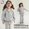 Conjunto de Primavera 2026 para Niñas, Estilo Nuevo, Suave y Lindo, Estampado de Dibujos Animados, con Capucha, Casual, Conjunto de Dos Piezas para Niños Mayores, Verano