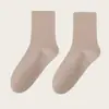 Meias masculinas de fio de algodão puro, meias masculinas de meia-canela para primavera e outono, meias de algodão absorventes de suor e resistentes a odores, meias masculinas pretas, meias longas para todas as estações