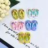 Pantuflas Perrito Macarrón Chanclas Pantuflas Calzado Exterior Crema Gel Pasador DIY Cordón para el Cabello Agarre Accesorios de Resina