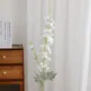 Flores Delphinium Artificiais para Arranjos de Chão de Casamento, Decorações de Teto, Ornamentos Decorativos Violeta Falsos, Decorações de Arte Floral