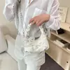 Bolso Pequeño para Mujer 2026 Nueva Moda de Verano Bolso Plegado para Mujer Estilo Coreano Bolso de Mano Elegante Bolso Cruzado Versátil con Cadena