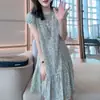 WZXSK Vestido Retro Francés para Mujer 2026 Nuevo Estilo Popular Caliente Holgado Versátil Temperamento Manga Corta Falda Recta