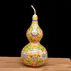 Hongda latón esmalte vid de loto calabaza de cobre al por mayor calabaza de hoja adorno de regalo de cobre
