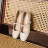 Sapatos Mary Jane Estilo Francês 2026 Novo Modelo Bico Redondo Salto Baixo com Tiras, Sapatos de Princesa Socialite de Nicho, Tamanhos 33-43, Exportação