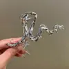 Pinza para el Cabello Grande Línea Metal Líquido para Mujeres con Gran Volumen de Cabello Pinza de Tiburón Nuevo Estilo 2023 Pinza para el Cabello Elegante y de Alta Gama